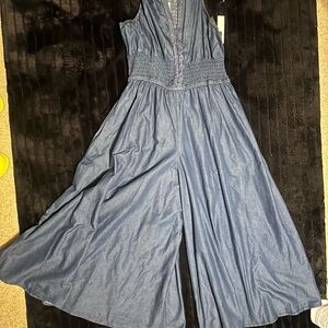 Blue Sleeveless Jumpsuit